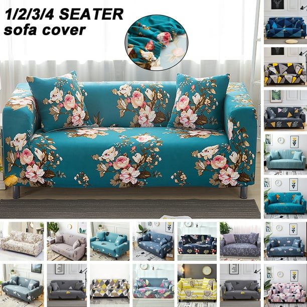Sofa Covers Multicolored 2//3 Seater Slipcover Stretch Settee Protective Decor